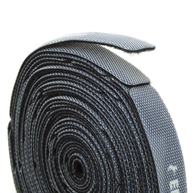 ENVISIONED Reusable Cable Ties 1/2" x 4" Self-Gripping Strips Ready to Use Precut Straps for Cable Management and Organizing Cords 50 Pack (Black) - Image 1